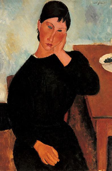 Amedeo Modigliani Elvira Resting at a Table oil painting picture